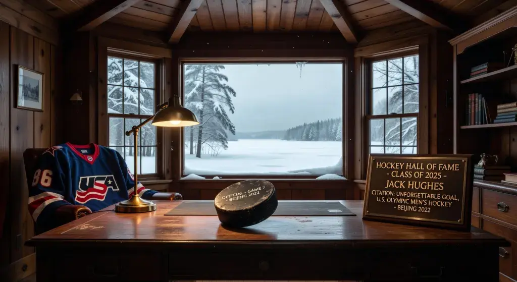 Jack Hughes questions Hockey Hall of Fame over puck from U.S. Olympic men's hockey gold-medal goal