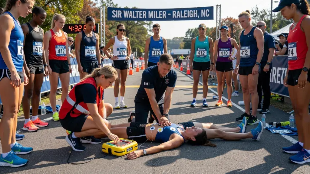 Jenny Simpson Collapses at Raleigh Running Event, Revived by CPR and Defibrillator