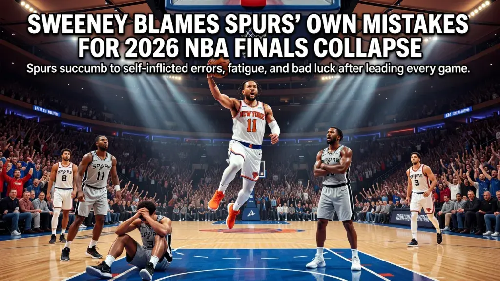 Sweeney Blames Spurs' Own Mistakes for 2026 NBA Finals Collapse